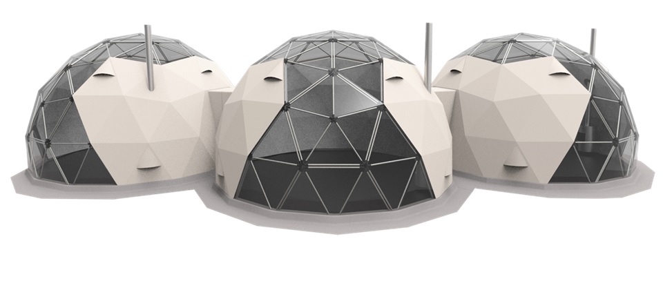 Illustrasjon av sammenkoblede Arctid Domes